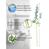 Zytuyo Blue Delphinium Artificial Flower Long Stem Flower 4 Pcs 33.5 In Fake Larkspur Faux Look Real Silk Flower Plant Bulk Bouquets For Outdoor Tall Vase Home Garden Wedding Arrangement Decoration