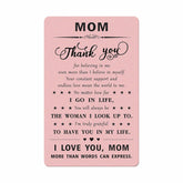 Gifts For Mom - Engraved Metal Mom Card - Mom'S Birthday Christmas Mothers Day Keepsake Gift From Daughter Son