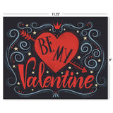 Large Be My Valentine Card - Blank Inside With White Envelope - Card Measures 11.75" X 9" - Perfect For Partners, Family, Friends, And More