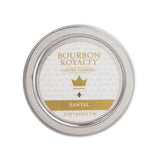 Round Silver Tone Small 2 Ounce Silver Tin/Wax Scented Votive Jar Candle For Home, Office Or Travel, Santal, Bry-St-2T