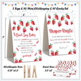 2 Strawberry Baby Shower Game,Don'T Say Baby Clothespin Games,Diaper Raffle Tickets,Babyshower Decorations,Baby Shower Game Gender Neutral,Baby Shower Package,Funny Baby Shower Games-4