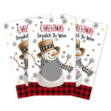 40 Pieces Christmas Party Scratch Off Cards, Plaid Scarf Snowman Christmas Raffle Tickets, Xmas Holiday Party Activities For Adults Game Prizes -A02
