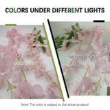 12 Pack Pink Wisteria Hanging Flowers Garland, 3.77 Feet Artificial Flower Vines, Fake Wisteria, Artificial Vines Hanging Garland For Backdrop Outdoor Yard Garden Decor