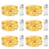 Fairy Lights Battery Operated Firefly Twinkle String Lights Mini 6Pack Cooper Wire 6.6Ft 20L Indoor Waterproof For Bedro