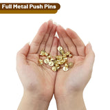 30 Pcs Metal Push Pins Gold Thumb Tacks Or For Cork Board Bulletin Board, Photos Wall Maps,Picture Hanging And Other Offices Schools Supplies Christmas Decoration