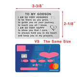 Godson Gifts, Godson Inspirational Engraved Wallet Card