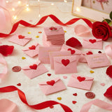 200Pcs Mini Greeting Cards Notes For Him Her Valentines Card For Him Heart Sticky Notes Valentines Day Gift For Her Cute Stuff Long Distance Relationship Gifts Anniversary For Boyfriend Girlfriend