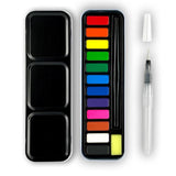 Travel Watercolor Kit, Watercolor Paint Set For Kids & Adults, Travel Palette With Water Brush