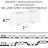 Hooks For Outdoor String Lights Clips, 60Pcs Heavy Duty Cable Clips Waterproof Adhesive Strips For Hanging Christmas Light, Outside Uv-Resistant Clear Sticky Cord Holders Rope Organizer