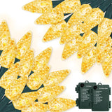 Battery Christmas Lights 2 Pack, C6 50 Led Strawberry Battery Operated String Lights With Auto-Timer 8 Modes, Waterproof