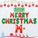 19 Pcs Christmas Balloon Tree Reindeer Ballooons Red Green Merry Christmas Balloons Banner Wreath Balloon For Xmas Themed Party Supplies Christma Party Decorations Balloons Sets