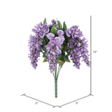 Vickerman Everyday Artificial Lavender Wistera Bush 19" Long - Sophisticated Faux Flowers with Lifelike Appearance for Indoor Use - Add Charm to Your Space with These Maintenance-Free Fake Bushes