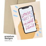 Funny Valentine'S Day Card For Him Her | Best On The Internet Online Dating App Card For Men Women | Romantic I Love You Anniversary Cards For Boyfriend Girlfriend Husband Wife