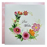 Handcraft 3D Quilling Greeting Happy Birthday Card Best Wishes For Him, Her, Friend, Mom, Daughter, Sister, Blank Inside, Includes Envelope, Ready To Gift, Premium Paper
