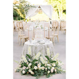 8Pcs White Hyacinth Artificial Flowers 25.5 In Long Stem Delphinium Flowers Silk Snapdragon Fake Flowers For Table Centerpieces Home Wedding Party Decoration (White)