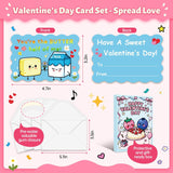 36 Pack Valentines Day Cards For Kids School – 4.7 X 3.2 In Funny Classroom Valentine Cards, 9 Cute Designs With Envelopes & Stickers For Boys, Girls & Teachers