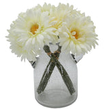 Artificial African Daisies Flowers African Daisy Silk Flowers Artificial Gerbera Daisies Pack Of 10 (White)