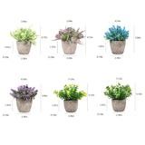 Set Of 6 Artificial Babysbreath Plants Lavender Flower With Pulp Pot Table/Bookshelf/Porch/Bar/Hotel Mini Decor