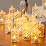 12-Pack Tea Lights Candles Battery Operated,Realistic Flicker & 200+ Hour Runtime - For Centerpieces, Weddings, Halloween, Christmas Decorations & Home Decor