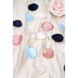 300Pcs Fake Rose Petals, Artificial Flowers Petals Blush Pink And Navy Blue Rose Petals For Wedding Flower Girl Basket Aisle Scatter Dinner Party Table Centerpieces Decoration
