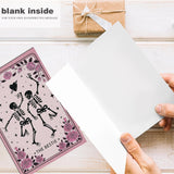 Spooky Skeleton Bestie Birthday Card, Halloween Birthday Card For Bestie Bff, Tarot Themed Friendship Cards For Women Friends, Gothic Galentine'S Day Cards Gift