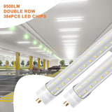 12 Pack 8FT LED Bulbs 72W 10000LM 6000K V Shape FA8 Shop Light Fluorescent Replacement