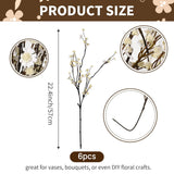 6Pcs Babys Breath Artificial Flowers Real Touch Gypsophila Flowers White Faux Flowers For Wedding Bridal Bouquet Wreath Table Centerpiece Outdoor Decor