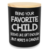 Birthday Gifts For Mom - Favorite Child Scented Candle Vanilla Lavender 10 Oz - Mom Dad Birthday Gifts From Daughter Son, Grandma Grandpa Gift Ideas, Candle For Parents