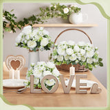8 Bundles Artificial Peonies Realistic Flowers With Stems Bouquet Peonies For Table Centerpieces Wedding Decoration Bridal Floral Arrangement (White)