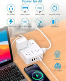 Heavy Duty Metal Power Strip 16 Outlets 6FT Extension Cord 15A 1875W Wall Mount Yellow