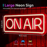 ON AIR Neon Sign LED USB Streaming Light for Gaming Studio Recording Room Decor