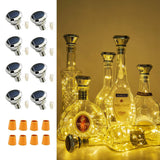 Solar Wine Bottle Lights With Cork 8 Pack 20 Leds Fairy Lights String Silver Wire Light,For Party,Christmas,Mother'S Day