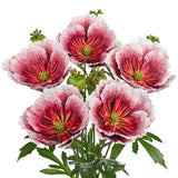 5Pcs Red Poppy Flowers Artificial Bouquet 32.2" Silk Fake Poppy Flowers Arrangement Real Touch Faux Poppies Flower Long Stem For Diy Wedding Party Table Centerpiece Table Home Decor