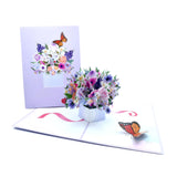 Flower Bouquet Pop Up Card, 3D Blooming Love Greeting Card For Birthday, Mothers Day, Valentines Day, Anniversary, Congratulations, Thinking Of You, All Occassions By