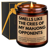 Scented Candle, Mahjong Gifts For Women, Men - Mah Jongg Gifts, Mahjongg Party Accessories - Funny Birthday, Valentines Day, Game Night Ideas For Mahjong Lovers, Players, Group, Hostess, Friend