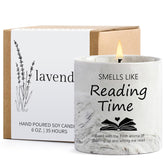 Book Lovers Gifts - Bookish Bookworm Gift For Women, Christmas Birthday Gifts For Librarian Readers Author, 6 Oz Book Lovers Candle Gift