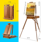Painting Kit With French Easel, 24 Colors Acrylic Paint Set, 10 Pcs Paint Brush Set, Canvas Set & Art Supplies, Great Painting Set For Beginners & Artists