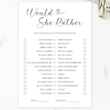 Would She Rather Bridal Shower Game Cards, 35 Pack, 4.7 X 6.7 Inches, Premium Card Stock, Minimalist Design