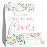 Guess How Many Flowers Party Game – Bridal Shower, Wedding, Baby Shower, Or Birthday Party Game Idea – Floral Party Activity For Guests