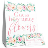 Guess How Many Flowers Party Game – Bridal Shower, Wedding, Baby Shower, Or Birthday Party Game Idea – Floral Party Activity For Guests