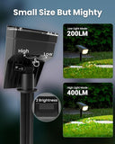 10 Pack Solar Spot Lights IP65 Waterproof Warm White Landscape Flood Lights