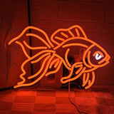 Goldfish Neon Sign Dimmable USB LED Wall Light Ocean Decor for Bedroom Restaurant Man Cave