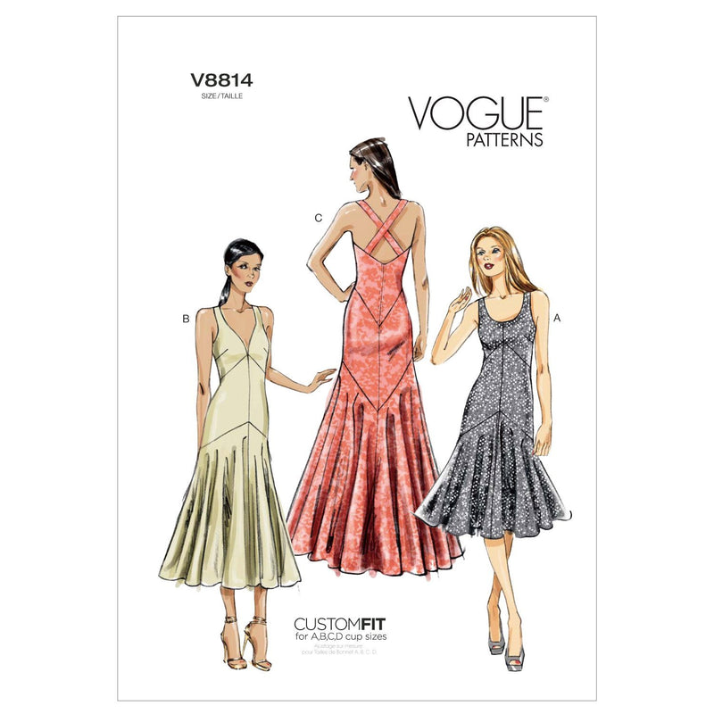 V8814 Misses Dress, Size A5 (6-8-10-12-14)