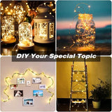 99FT 300 LED Fairy String Lights Plug In Warm White Copper Wire Twinkle Lights for Indoor Outdoor Bedroom Patio Yard Wedding Party Christmas Tree Decoration