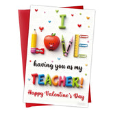 Teacher Valentine Day Card - Happy Valentine'S Day Gifts For Teachers Cute Valentines Day Teacher Greeting Cards With Envelope Valentines Day Teacher Gift From Students Kids