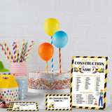 What'S Your Construction Name For Baby Shower Game, Birthday Party Decoration, Pack 1 Sign And 30 Name Stickers, Baby Shower Games, Gender Neutral Party Supplies(Mzg19)