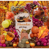 Fall Balloon Arch Kit: Thanksgiving Turkey & Maple Leaf Decor