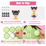 Spa Party Games Pin The Cucumbers On The Girl With Cucumber Stickers, Large Games Poster For Kids Girls Women Birthday Carnival Party Supplies