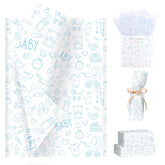 100 Sheets Blue Baby Shower Tissue Paper For Gift Bags Baby Boy Wrapping Paper,Party Decor,Diaper Raffle,20"X14"