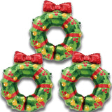 Bow Wreath Balloons Christmas Foil Balloons Xmas Garland Balloon For Christmas Themed Party Decoration Supplies Birthday Decoration Decor Ballons Arch Kits Party Balloon Set 3Pcs